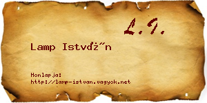 Lamp István névjegykártya