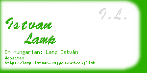 istvan lamp business card